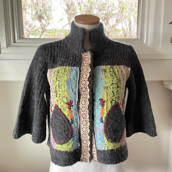 Sweaters - Free People | 'Grandma Goes West' Patchwork Cardigan